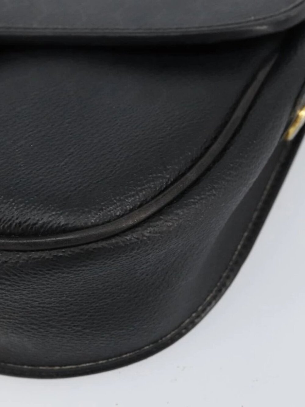 Christian Dior Honeycomb Canvas Shoulder Bag PVC Black Gold - Picture 10 of 16